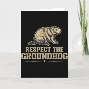 Tarjeta Respeto Antiguo Al Marmota Divertido Entusiastas D