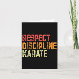 Tarjeta Respeto Disciplina Karate Fighter