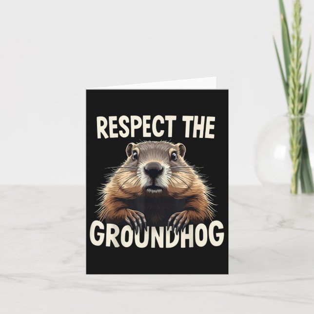 Tarjeta Respeto: El Día De La Groundhog Celebró El Anim (Anverso)