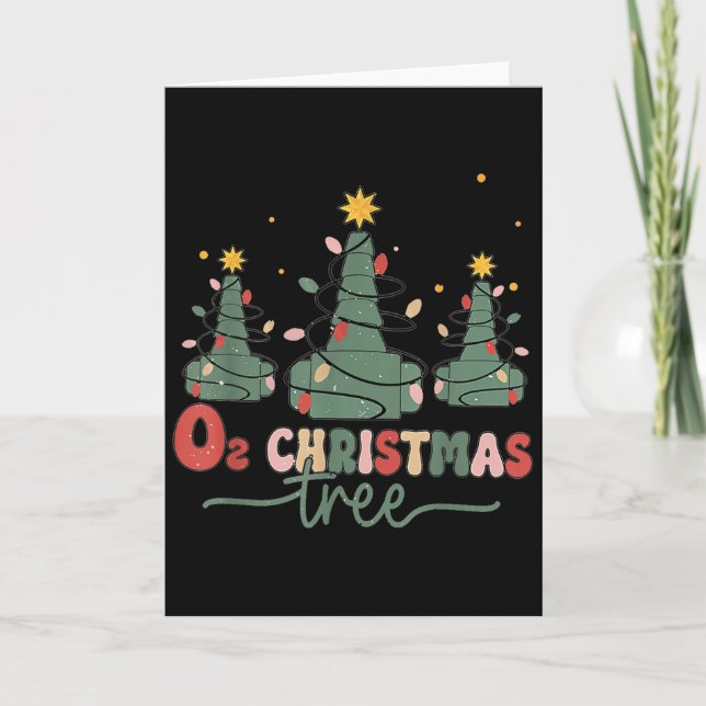 Tarjeta Resratory Therast Christmas Retro Oh Christmas Tre (Anverso)