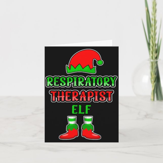Tarjeta Resratory Therast Elf Resratory Therapy Christmas  (Anverso)