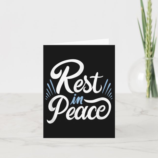 Tarjeta Rest In Peace Humor And Motivation To Keep Pushing (Anverso)