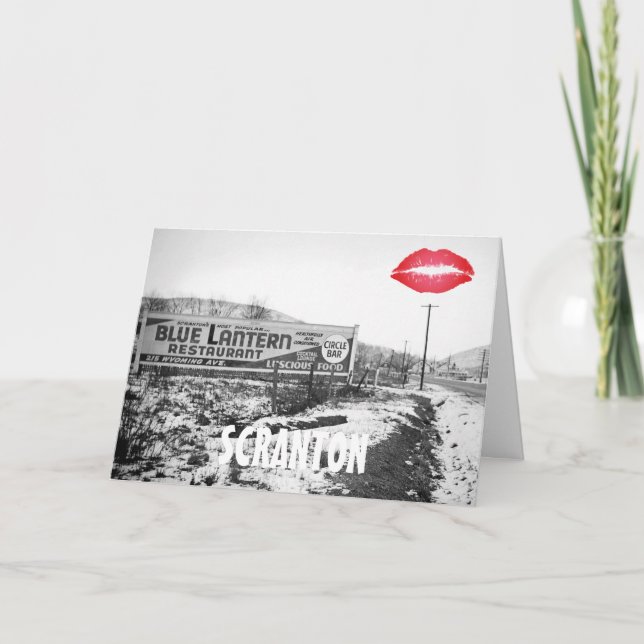 TARJETA RESTAURANTE AZUL DE SCRANTON PENNSYLVANIA (Anverso)