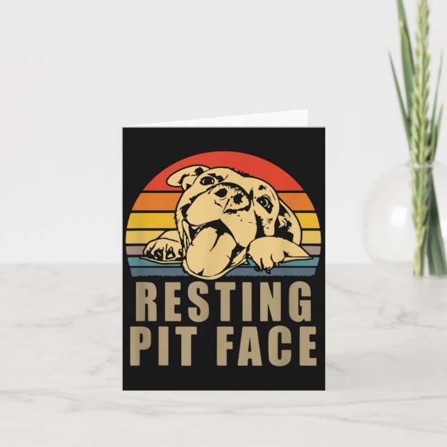 Tarjeta Resting T Face - Tbull Lovers Gift For Men And Wom (Anverso)