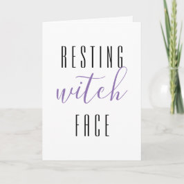 Tarjeta Resting Witch Face Funny Halloween Greet