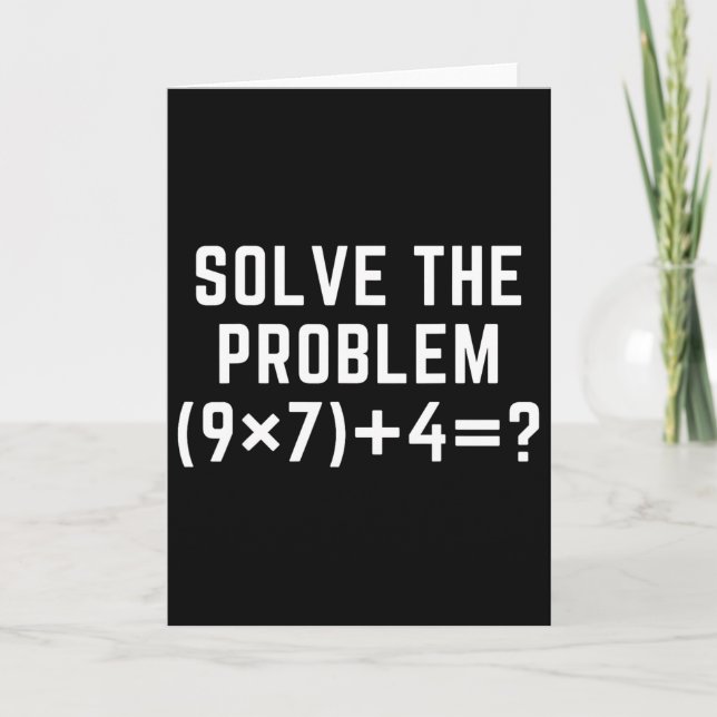 Tarjeta Resuelve El Problema 67 Meme Seis Siete Profesor D (Anverso)