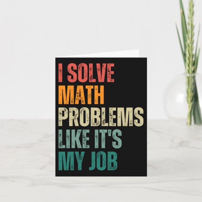 Tarjeta Resuelvo Problemas Matemáticos Como Mi Trabajo De  (Anverso)