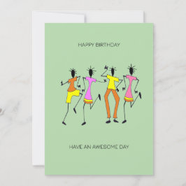 Tarjeta Resumen arte africano asombroso Fiesta cumpleaños