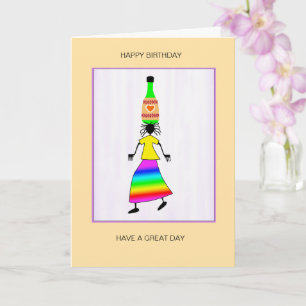 Tarjeta Resumen, arte africano lindo y elegante cumpleaños