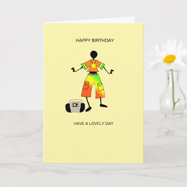 Tarjeta Resumen, celebración del arte africano Vibe cumple (Planta pequeña)