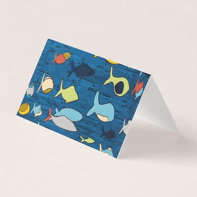 Tarjeta Resumen Con Pescado Tropical (Anverso)