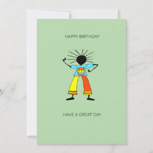 Tarjeta Resumen, cumpleaños del maestro de arte africano D