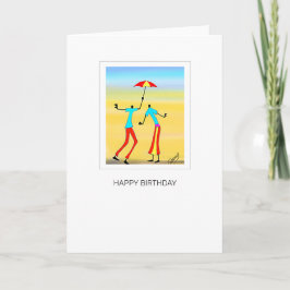 Tarjeta Resumen, cumpleaños tropical de verano