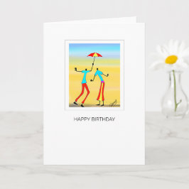 Tarjeta Resumen, cumpleaños tropical de verano