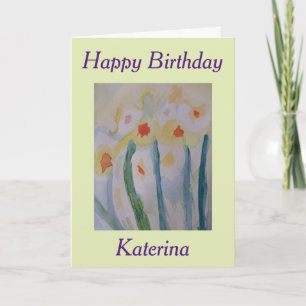 Tarjeta Resumen Daffodils cumpleaños