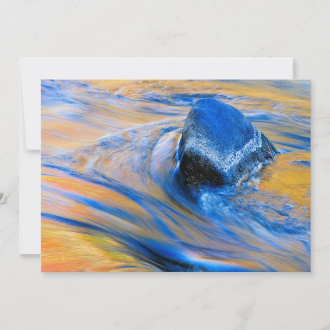 Tarjeta Resumen de agua de color de otoño (Anverso)