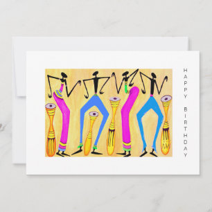 Tarjeta Resumen de arte africano asombroso cumpleaños