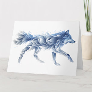 Tarjeta Resumen de arte de lobo: Ilustracion de animales g