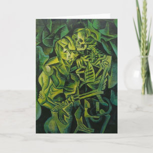 Tarjeta Resumen De Arte Geométrico Del Hombre Y El Esquele