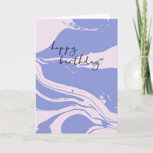 Tarjeta Resumen de arte marcado en Lavender y cumpleaños r