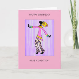 Tarjeta Resumen de arte, moderno y elegante cumpleaños Chi