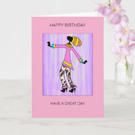 Tarjeta Resumen de arte, moderno y elegante cumpleaños Chi