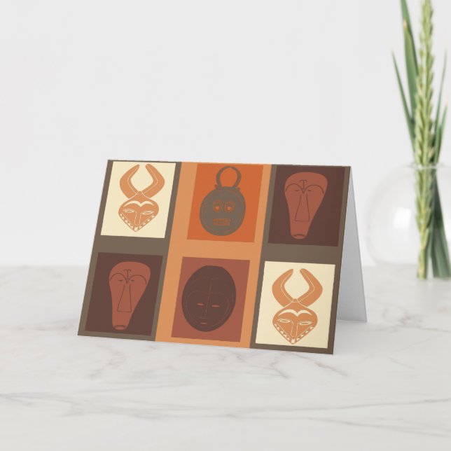 Tarjeta Resumen de arte tribal africano (Anverso)