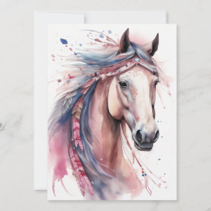 Tarjeta Resumen de caballos coloridos