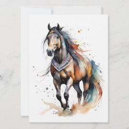 Tarjeta Resumen de caballos coloridos