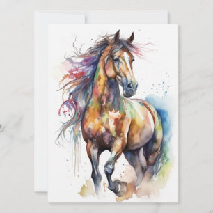 Tarjeta Resumen de caballos coloridos