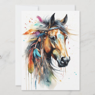 Tarjeta Resumen de caballos coloridos
