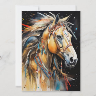 Tarjeta Resumen de caballos coloridos