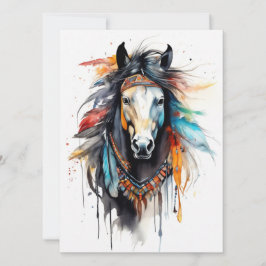 Tarjeta Resumen de caballos coloridos