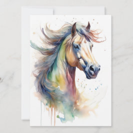 Tarjeta Resumen de caballos coloridos