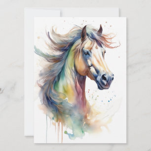 Tarjeta Resumen de caballos coloridos