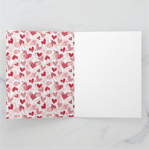Tarjeta Resumen de corazones patrón envolver papel medio r