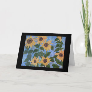 Tarjeta Resumen de girasoles pintado por Julia Morrill