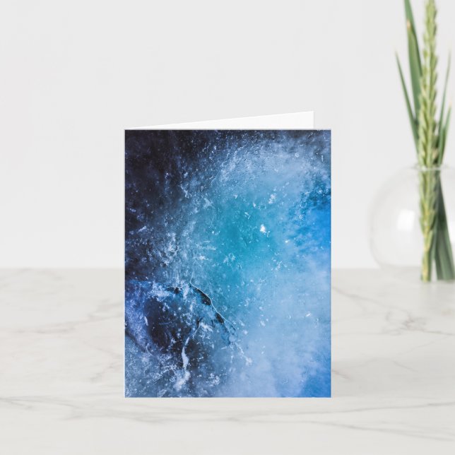 Tarjeta Resumen de hielo azul oscuro (Anverso)