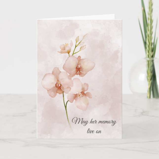 Tarjeta Resumen de la acuarela floral rosa de la simpatía (Anverso)