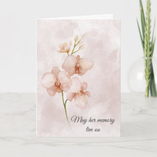 Tarjeta Resumen de la acuarela floral rosa de la simpatía