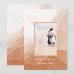 Tarjeta Resumen de la pareja de Navidades de color de agua