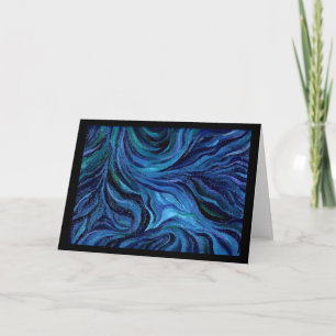 Tarjeta Resumen de la pintura azul de Julia Morrill