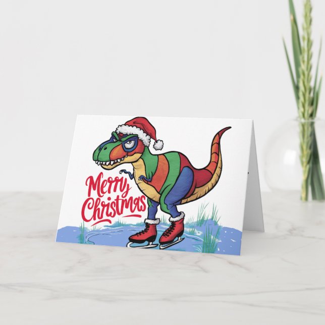 Tarjeta Resumen de los Navidades del Guay T-rex Dinosaur S (Anverso)
