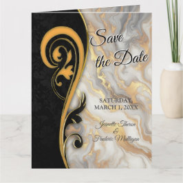 Tarjeta Resumen de oro sobre texturas de mármol negro y mi