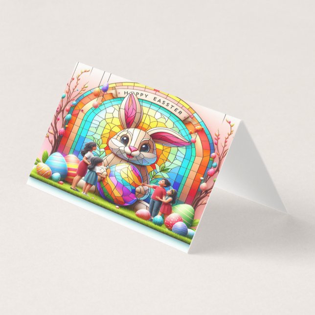 Tarjeta Resumen de vidrio de manteca de pascua (Anverso)