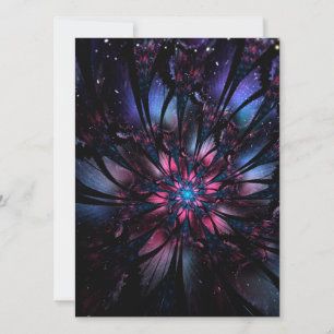 Tarjeta Resumen del diseño de flor fractal.