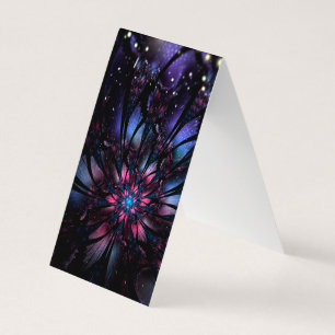 Tarjeta Resumen del diseño de flor fractal.