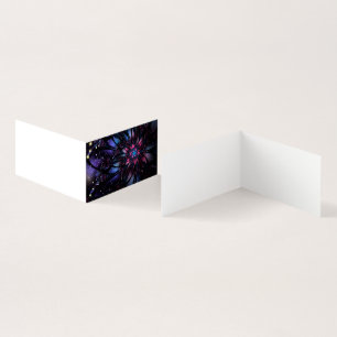 Tarjeta Resumen del diseño de flor fractal. 