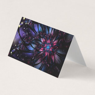Tarjeta Resumen del diseño de flor fractal.