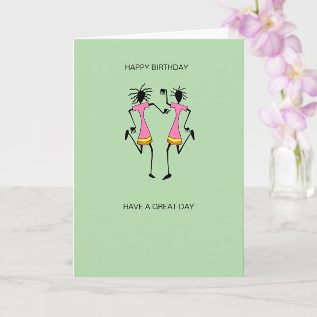 Tarjeta Resumen: El arte africano asombroso cumpleaños Fie (Orquídea)